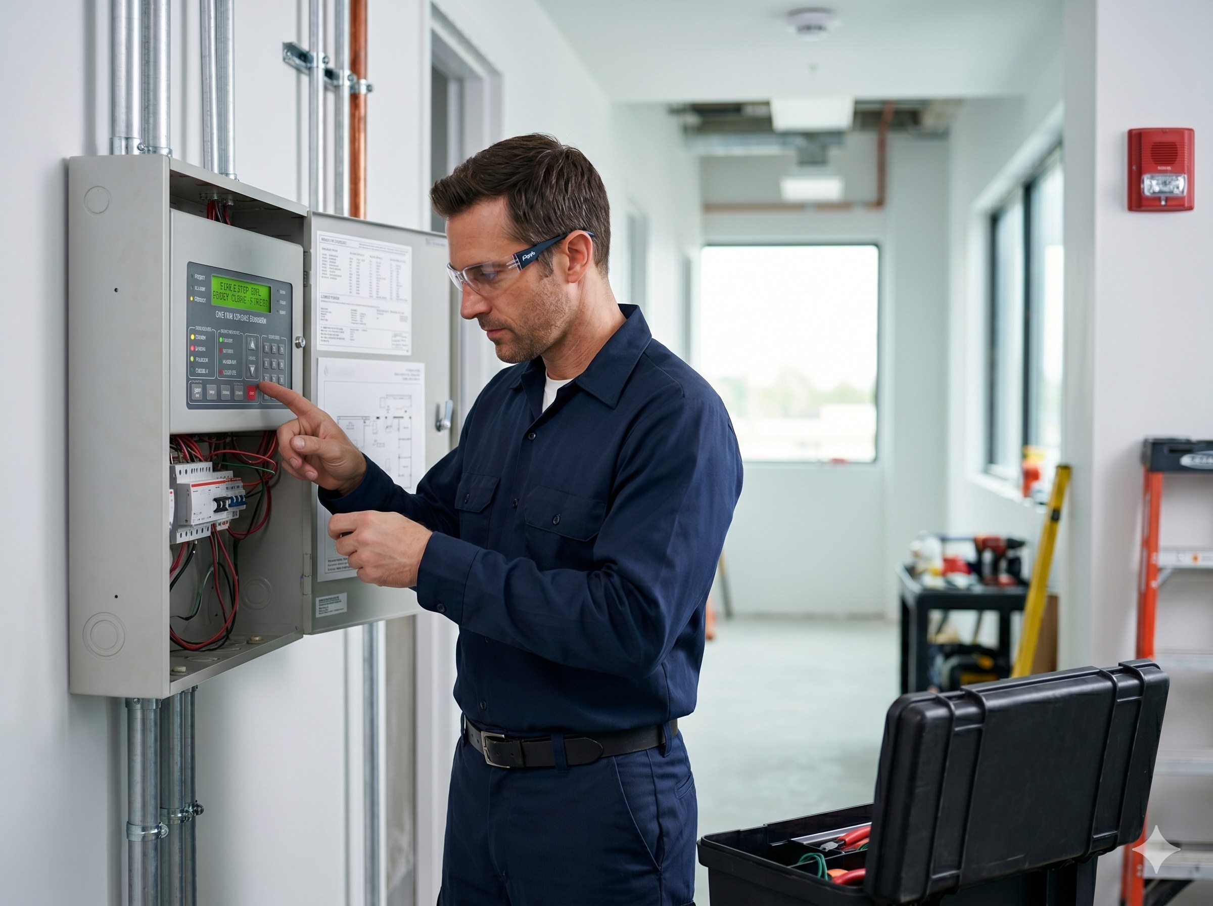 Fire alarm control panel installation
